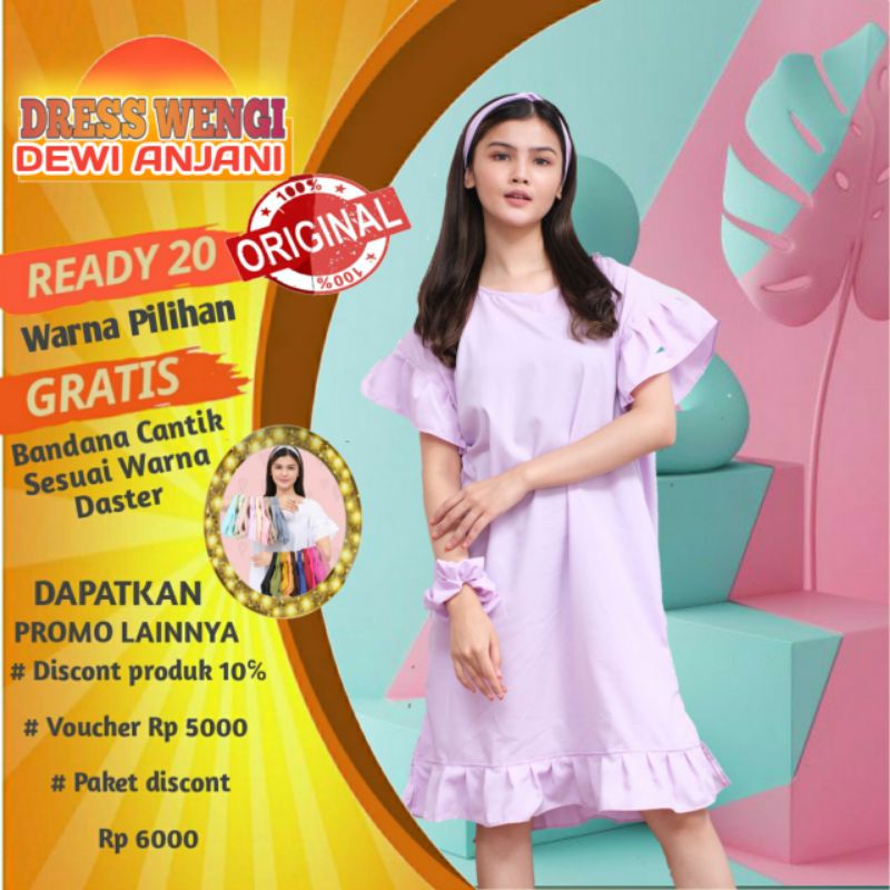 Dress Sexy | Mini Dress | Daster Polos Kekinian Daster Murah Lengan Pendek Wanita Series Anjani By W
