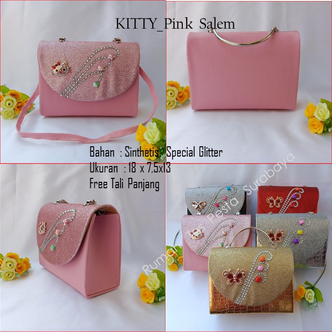 Tas Etnik,Tas Kekinian,Tas Satin,KITTY_Pink Salem