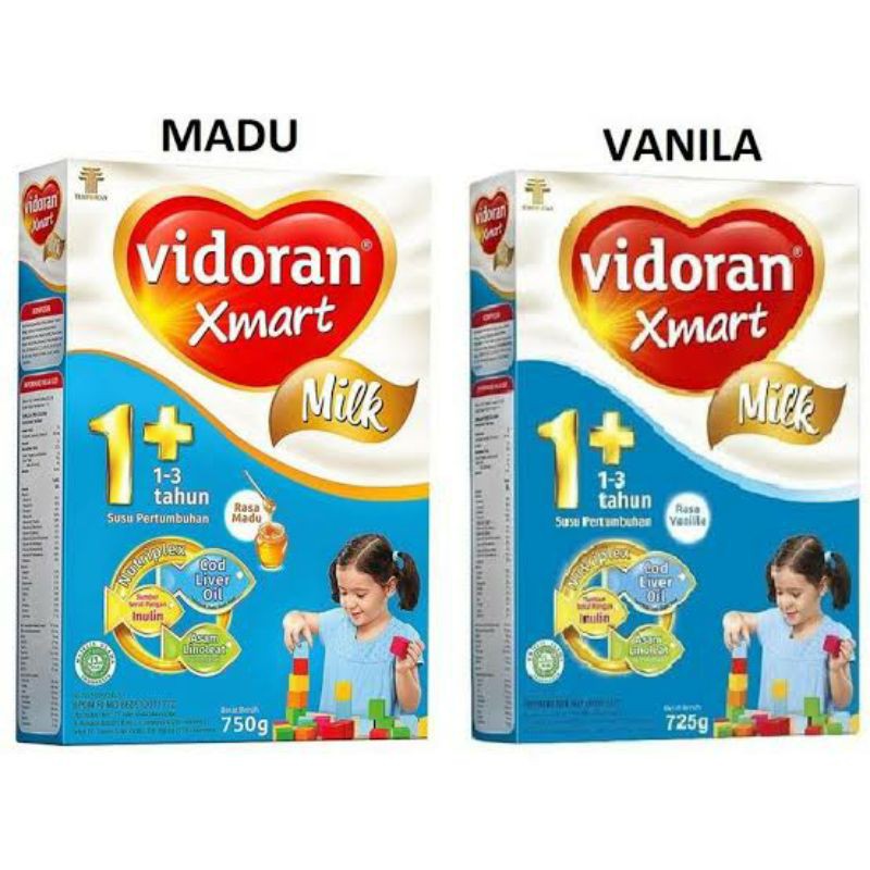 Vidoran Xmart 1+ Madu/Vanila 725Gr | D'Lubna Baby