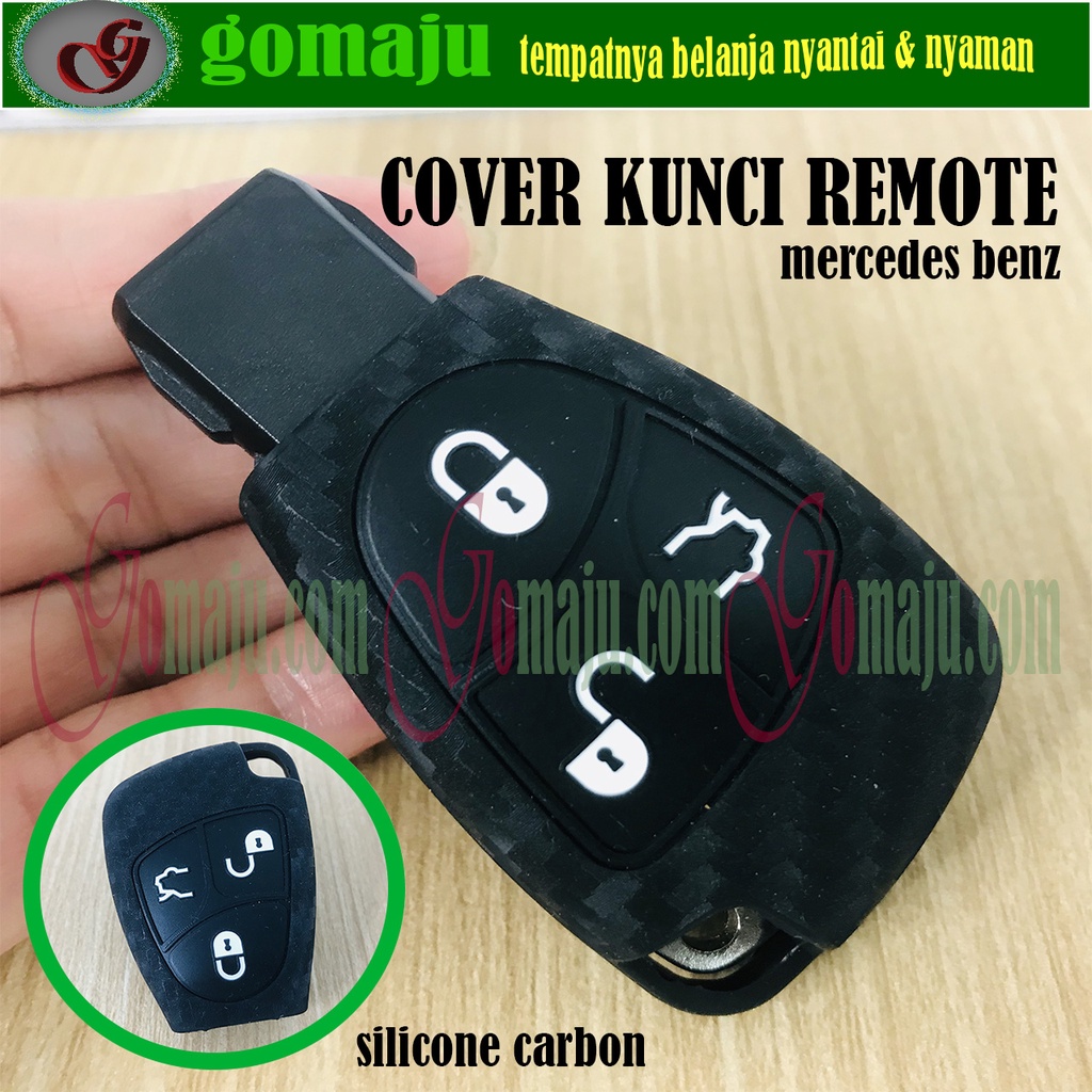 COVER KUNCI Carbon Mercedes W211 KONDOM CASE KUNCI Benz E-Class 3 Button