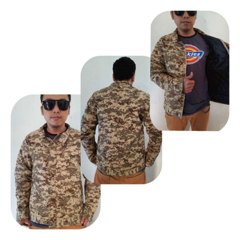 Jaket abg loreng gurun digital - jaket loreng - jaket tni