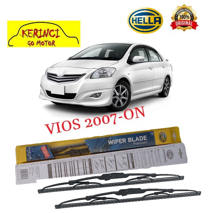 WIPER TOYOTA VIOS 2007-ON HELLA PREMIUM 24&quot; &amp; 14&quot; SEPASANG WIPER