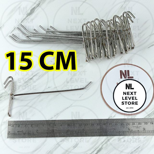 Hook Stainless 15 CM Stik Gantungan Cantelan Ram Aksesoris Cantolan - LINK GROSIR
