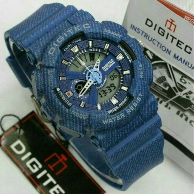 JAM TANGAN WANITA / ANAK DIGITEC DG2115 BLUE DENIM ORIGINAL