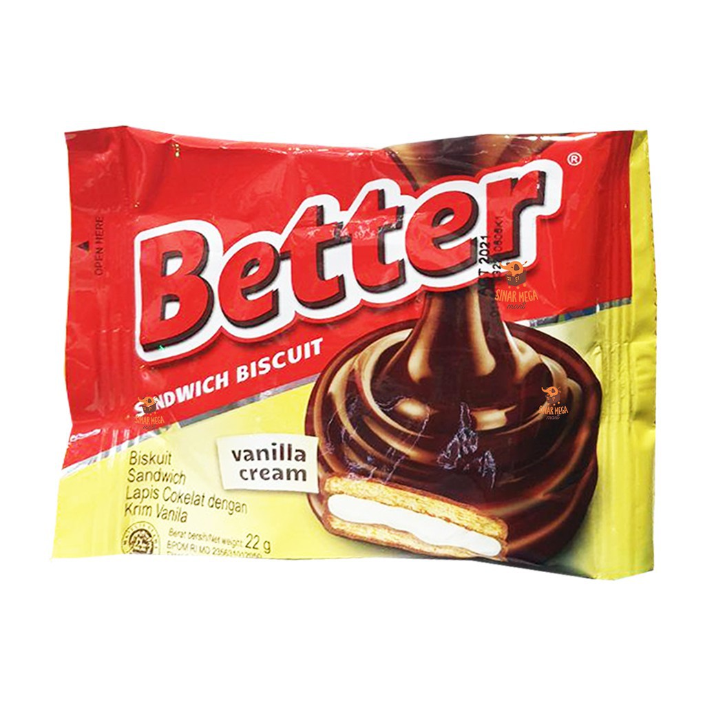 

Better Sandwich Biscuit Renceng - Netto 10bks x 22gr