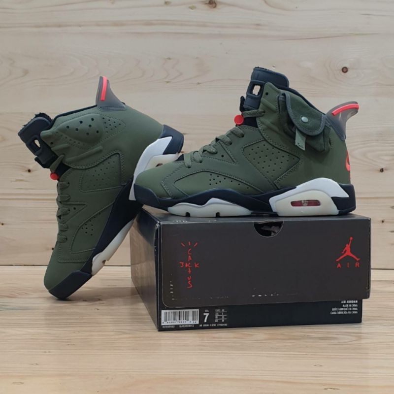 NIKE Air Jordan 6 X Travis Scott Medium Olive