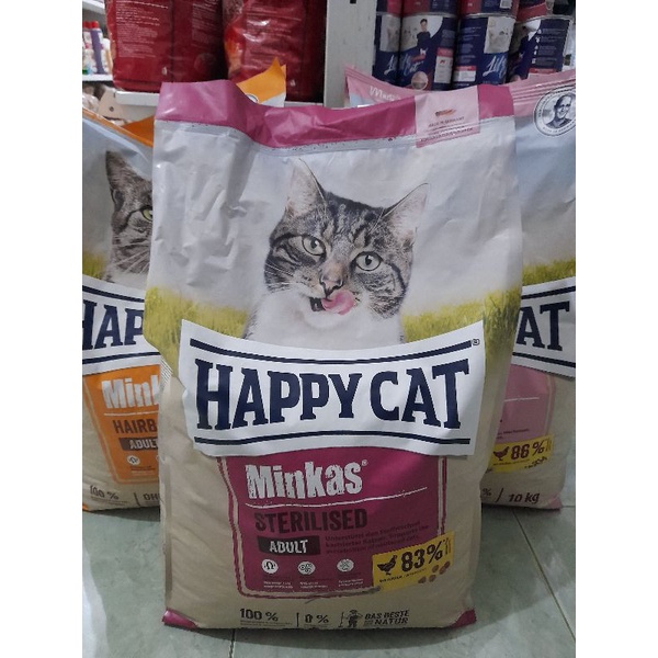 (Ekspedisi) Happy Cat Minkas Sterilised 10 kg - makanan Kucing Happy Cat