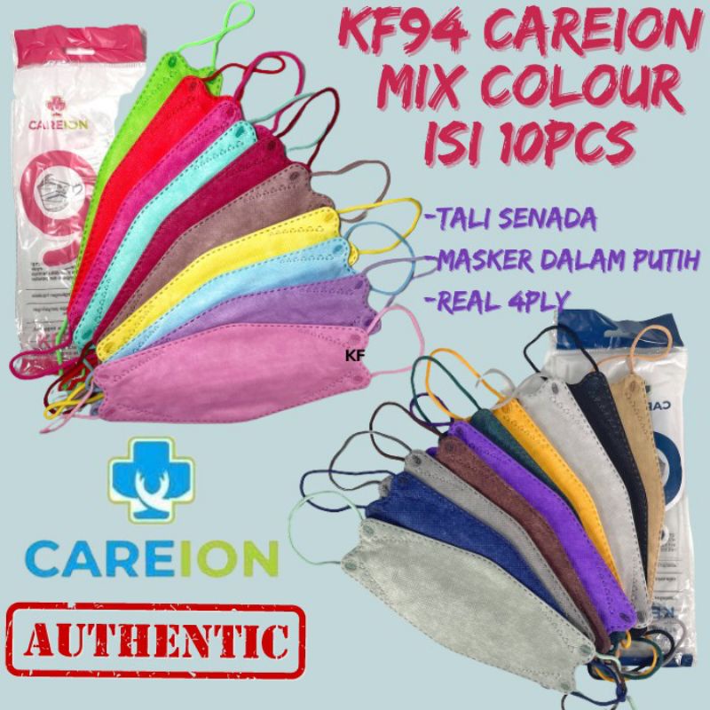 Masker KF94 mix warna careion Masker KF94 Careion warna warni mix warna KF94 warna mix color rainbow