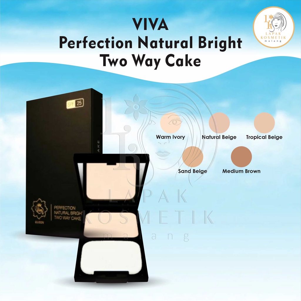 Viva Queen Perfection Natural Bright Two Way Cake | Bedak Padat Viva
