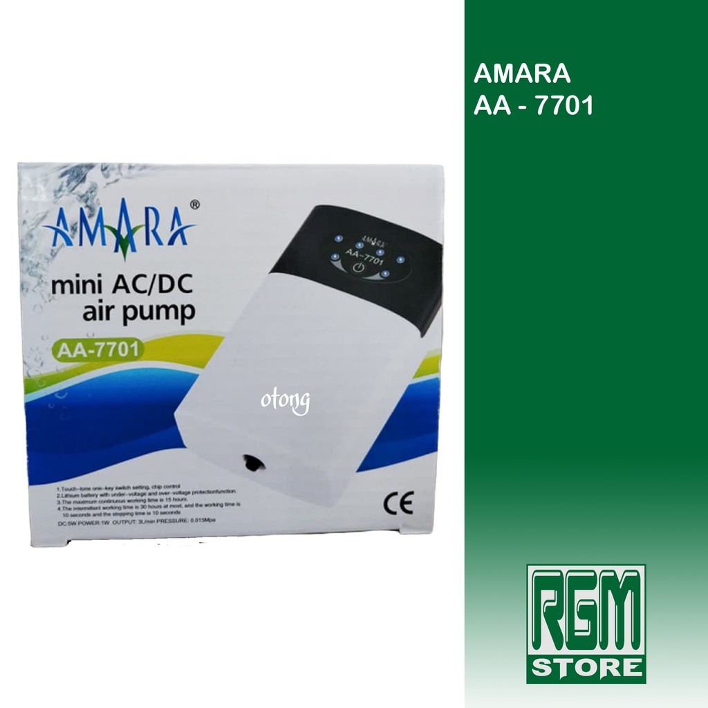 AMARA Mini AA7701 AC DC AA 7701 USB Pompa Udara Air Pump Aerator Aquarium aquascape
