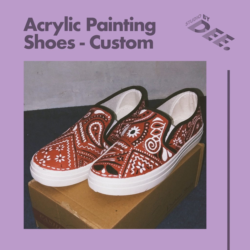 Custom Acrylic Painting Shoes by Dee Studio