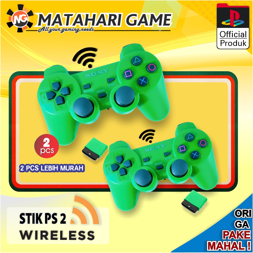 [ 2 Pcs Murah ] Stik Stick PS2 Wireless Sony Original Pabrik