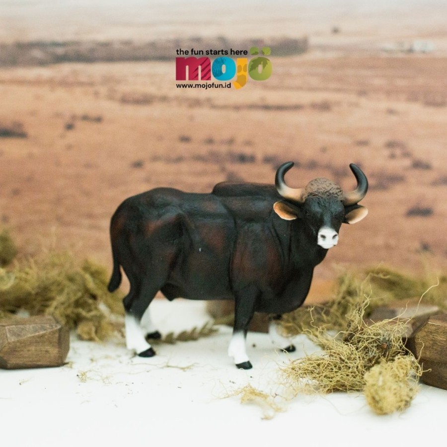 Mojo Fun Gaur Bull / Seladang / Bison India - Wildlife Collection