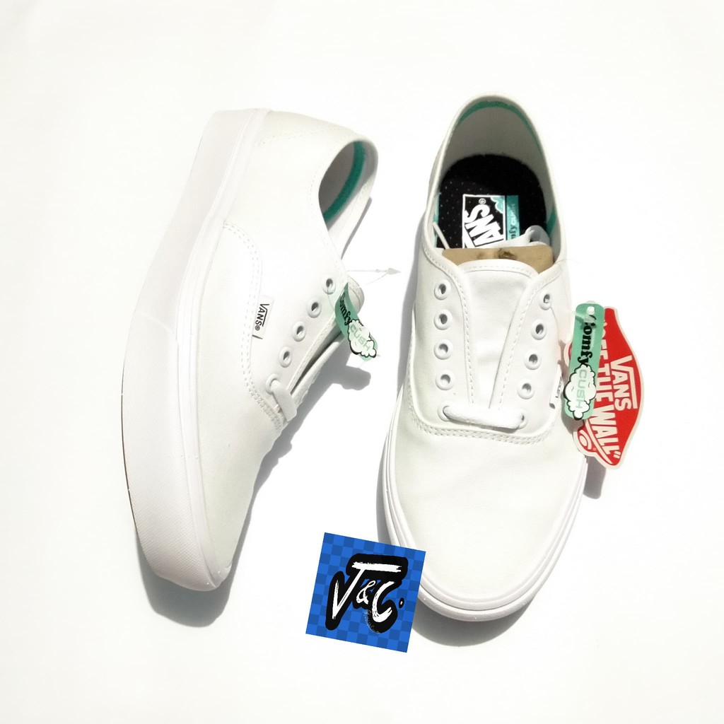 vans authentic comfycush white