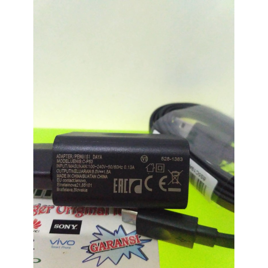 Diskon !!! Case_Hp Original100% Charger Lenovo C-P08 1.5A For A6000, A7000, Dll Tongsis Smartphone
