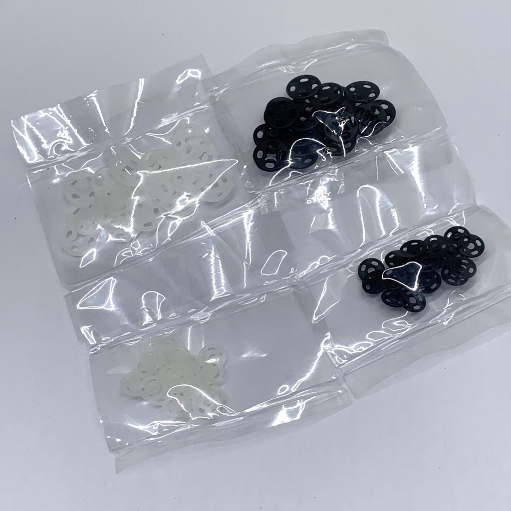 Kancing Cetet/Jepret Plastik 10 mm Hitam/Black dan Putih/White MINIMUM BELANJA 10rb