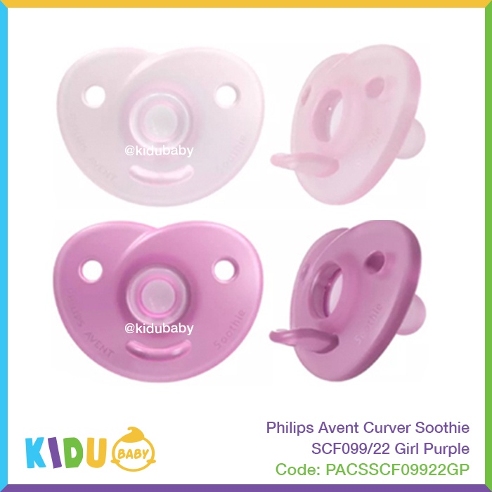 Philips Avent Curver Soothie SCF099/22 Girl Purple Empeng Bayi Kidu Baby