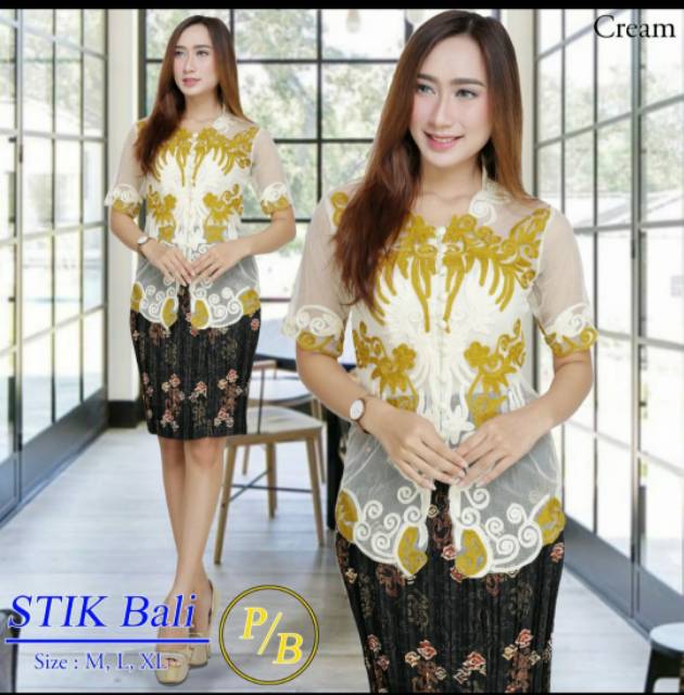 Realpic Stelan Kebaya Bordir Stik Original Butik