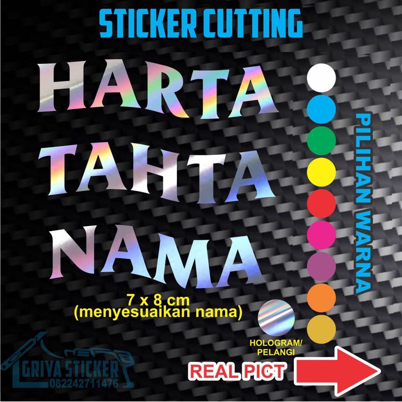 Sticker cutting - Stiker Harta Tahta custom suka suka stiker motor helm mobil