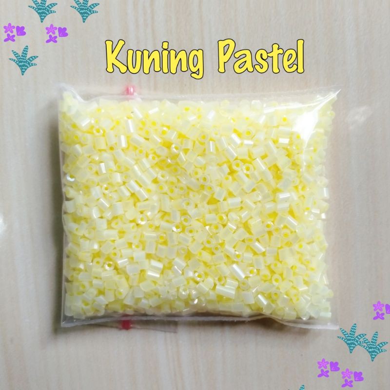 Mote Payet Bambu Patah Kuning Pastel 2mm - 10 gram