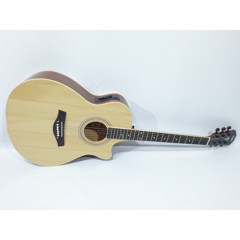 Gitar Akustik Elektrik Merk Taylor Natural Sunburst Jumbo Senar String Equalizer Eq-7545 Trusrod