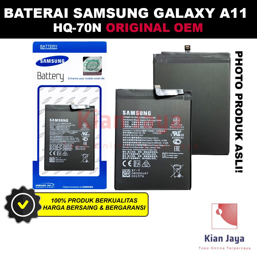 Baterai Samsung Galaxy A11 Original OEM Batre Batrai Battery Hp HQ-70N Ori