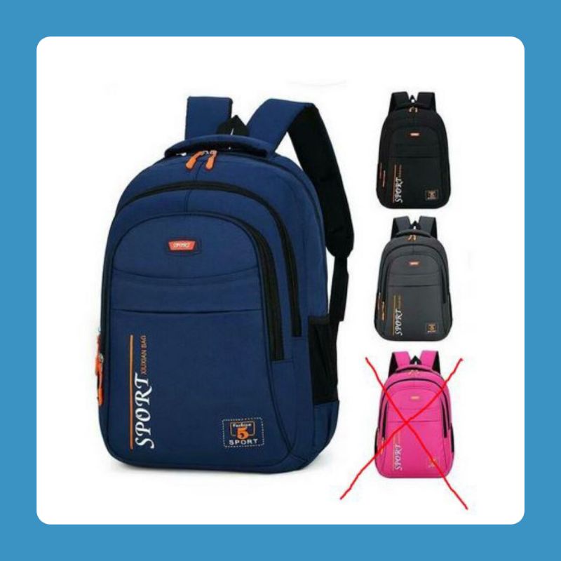 Tas Ransel anak laki - laki SMP/SMA Tas Sekolah pria punggung Distro Backpack Sport EMOEMO