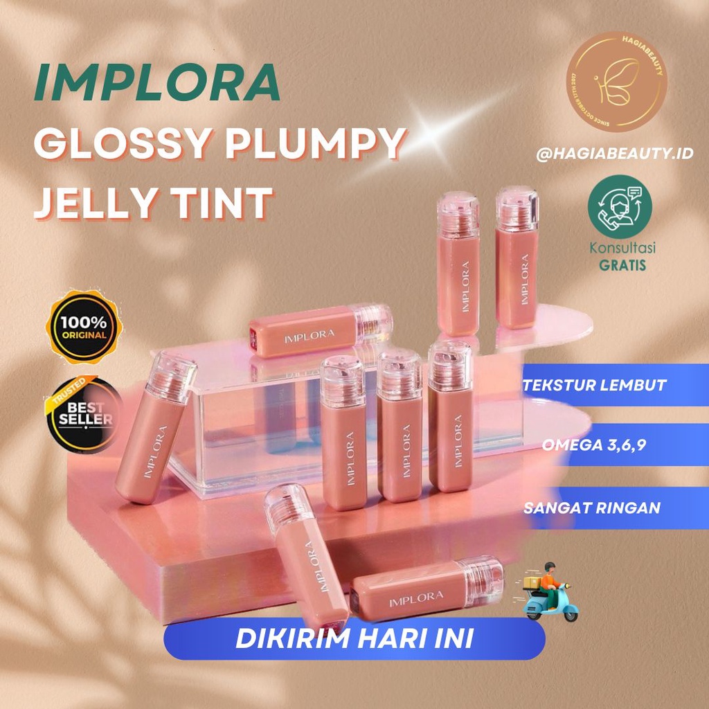 BISA COD - Implora Jelly Tint 3x Glossy 9 Variant Warna Original