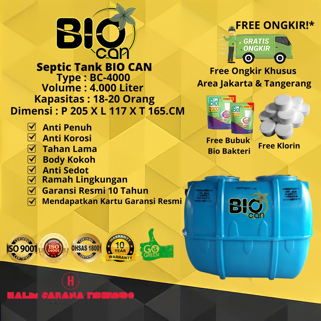 Jual SepticTank Biotech Biotank Biofilter Biofil 4000 Liter RCX RC ...