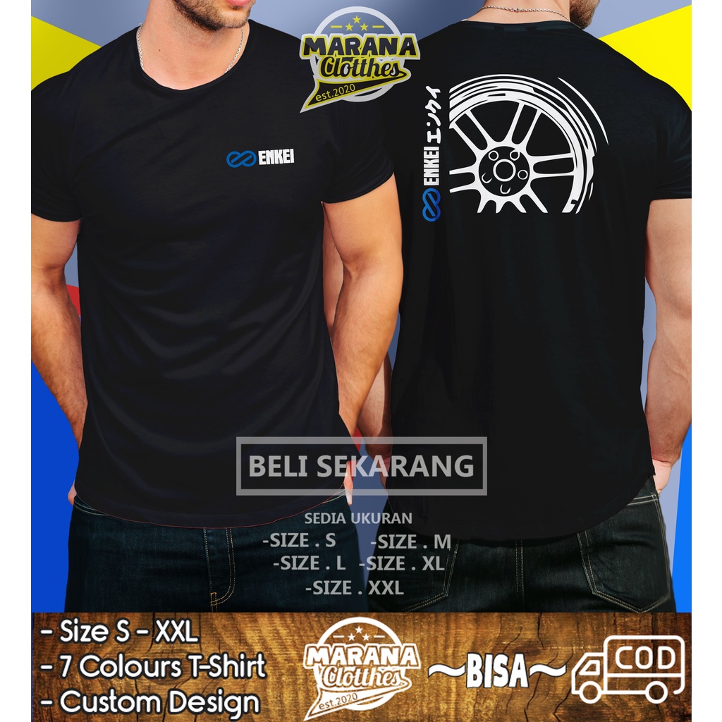 Kaos Baju Mobil velg Enkei Kaos otomotif