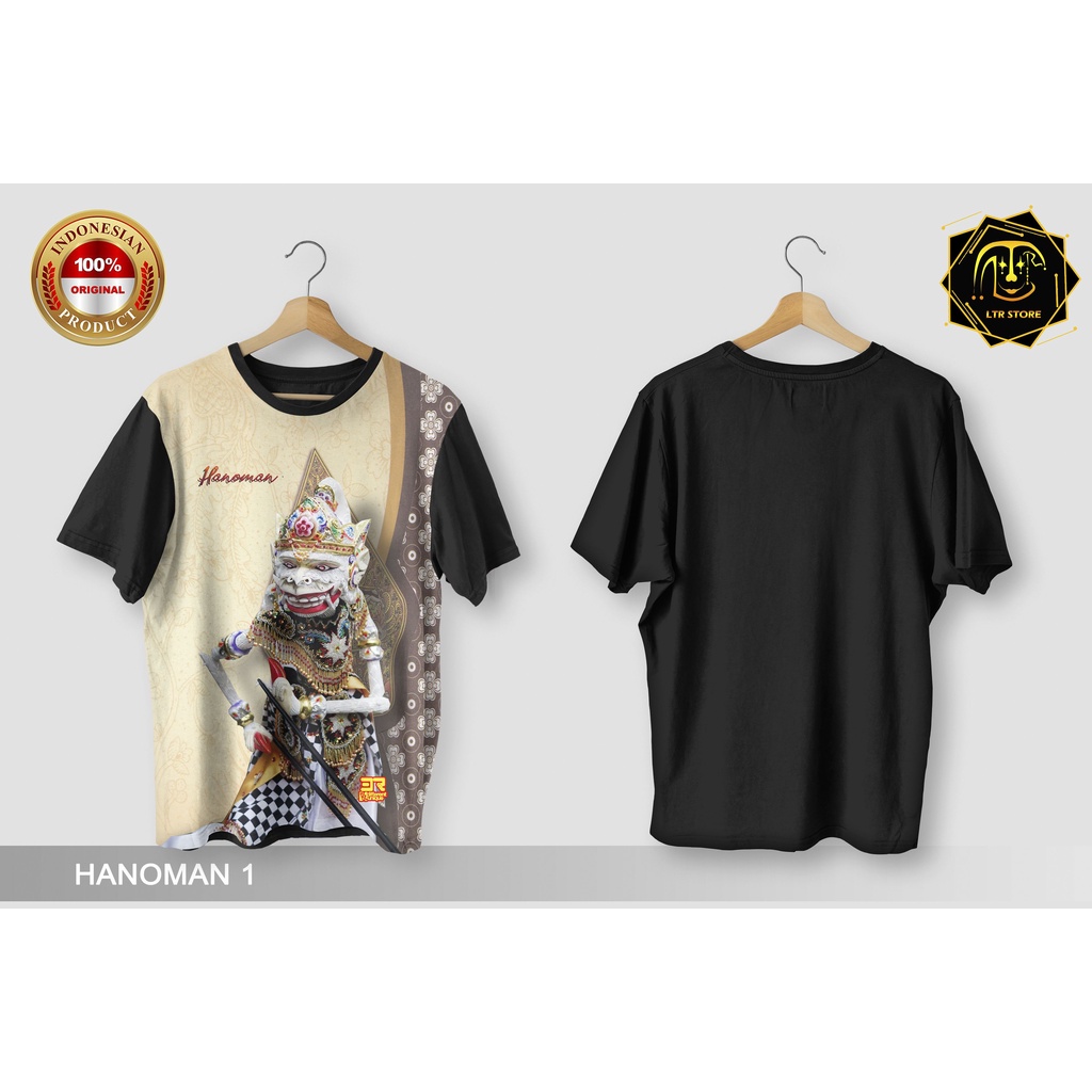 [ BAYAR DI TEMPAT ] BAJU PRINTING GAMBAR WAYANG HANOMAN 1 - KAOS DISTRO ORIGINAL MOTIF KESENIAN KHAS