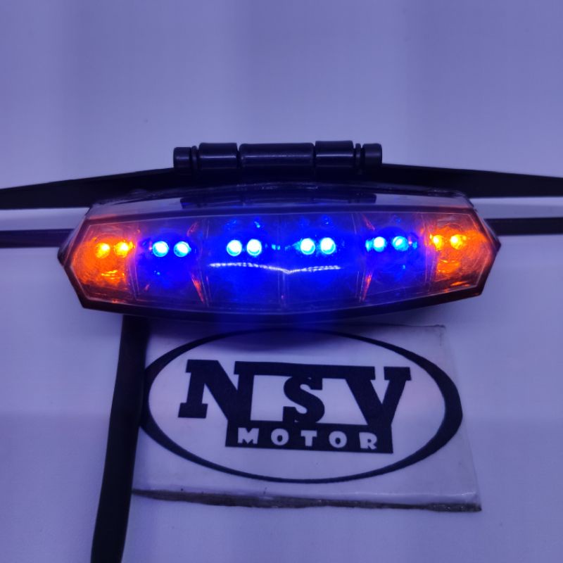 LAMPU STOP 3 in 1 MINI LAMPU BELAKANG STOPLAMP UNIVERSAL PLUS SEN RX KING CB 100 CUSTOM MOTOR DLL-2