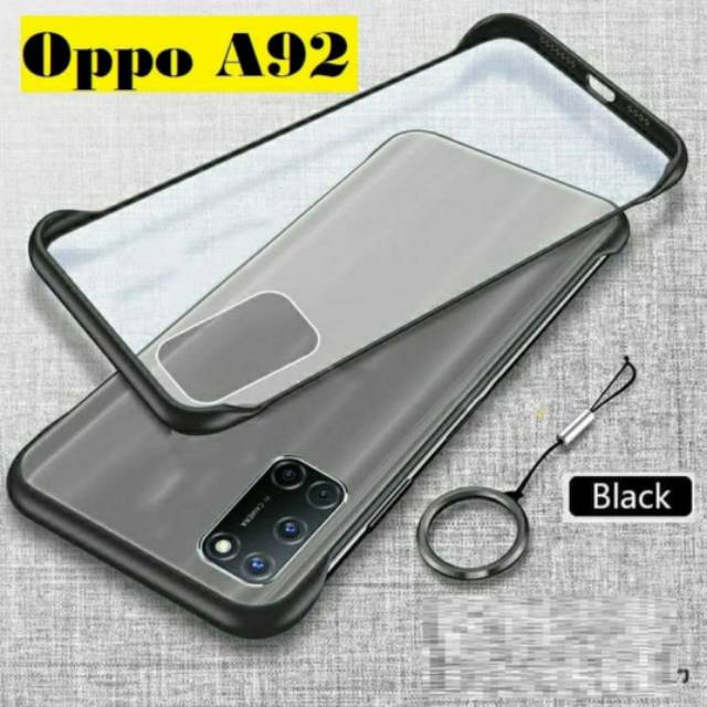 Original Casing Case Oppo A92 2020 Slim Fit Borderless Ring Premium Hardcase Casing Tipis