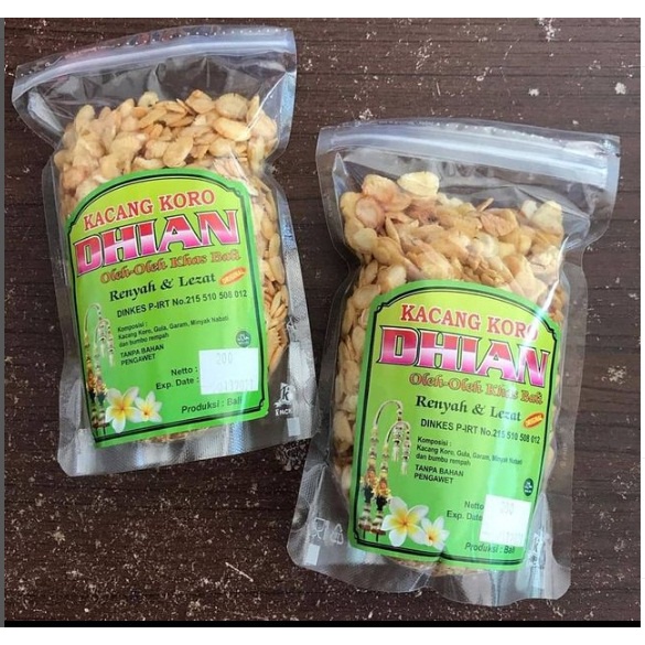 KACANG KORO GETES/TUMBUK DHIAN RASA BAWANG PUTIH ASLI BALI ENAK DAN GURIH 180GR (New Packaging) FREE BUBBLE WRAP