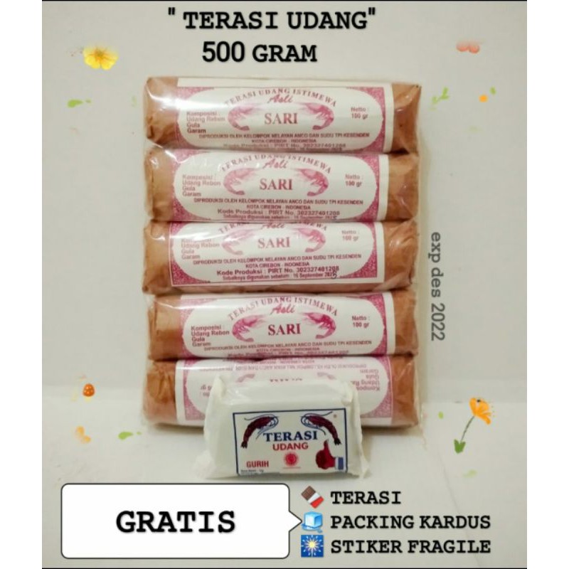 

Terasi Udang Istimewa Cap Sari Khas Cirebon 500 gram