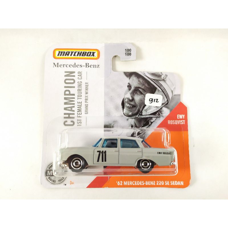 Matchbox Mercedes Benz 220 SE Sedan Short Card -912