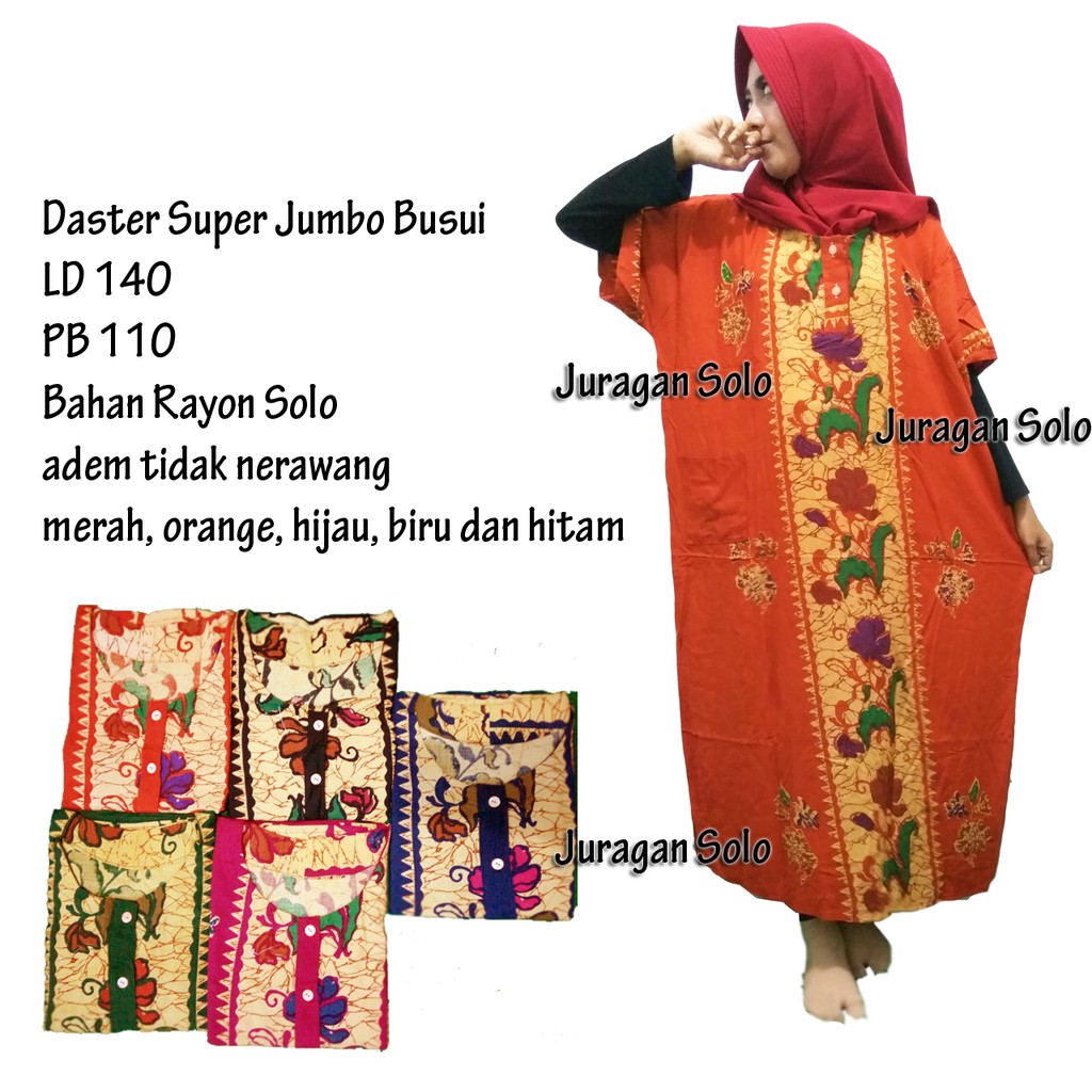 COD Daster Busui Super Jumbo Lengan Pendek LD 140 cm | daster jumbo