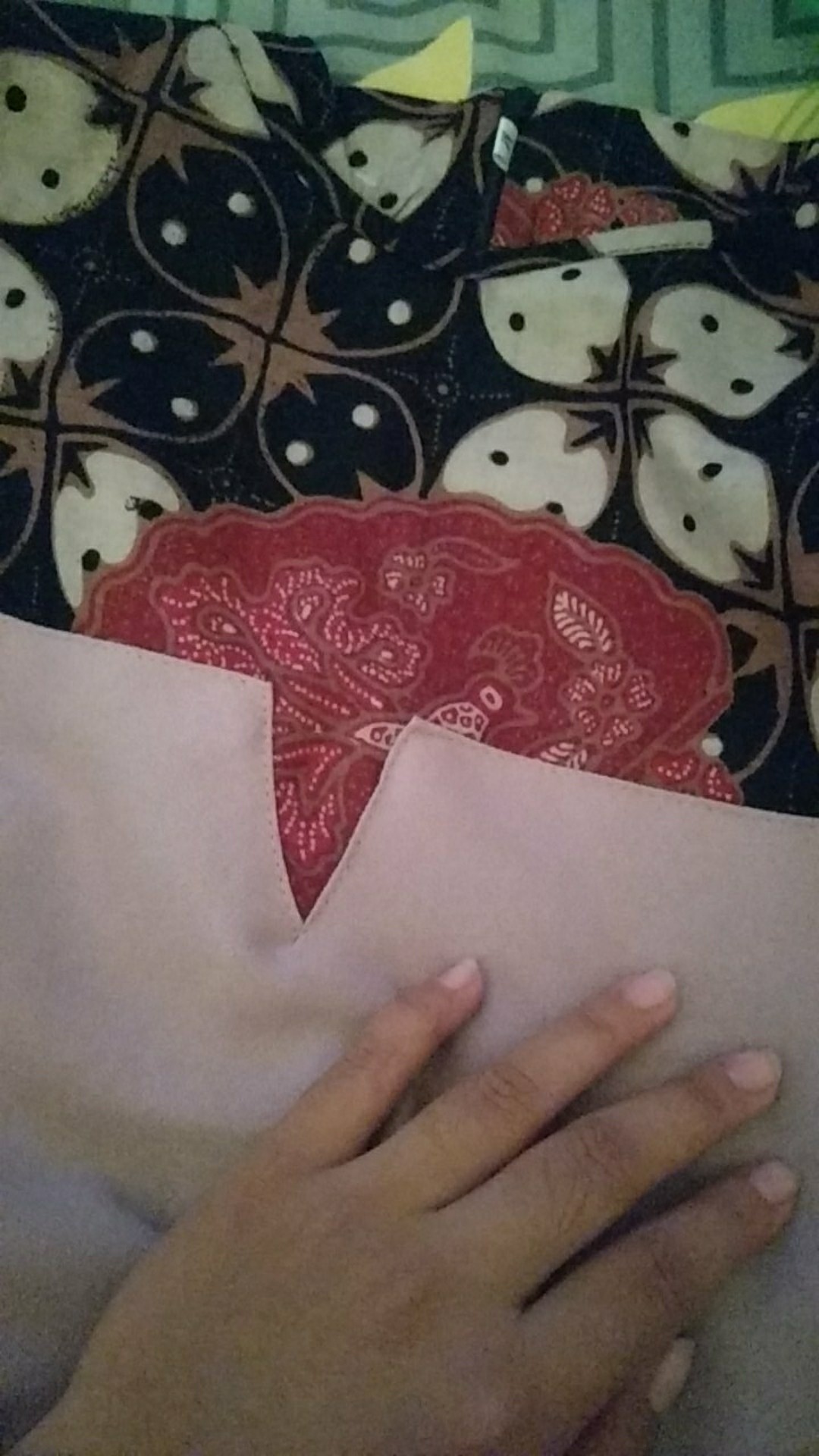 Ori Atasan Blus Batik Wanita Modern Halus Dolby Kombinasi Brokat Polos