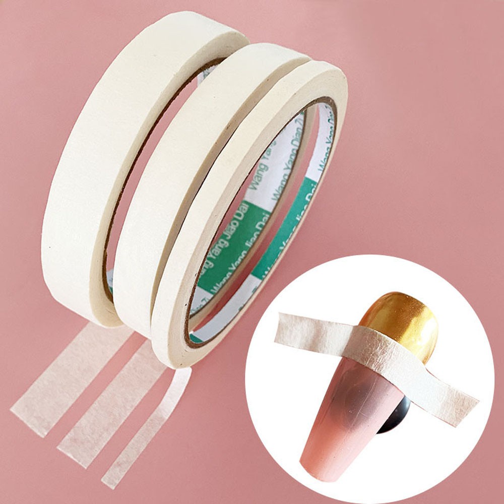 Needway  5pcs / Set Tape Stiker Kuku Warna Putih Untuk Dekorasi Nail Art / Manicure