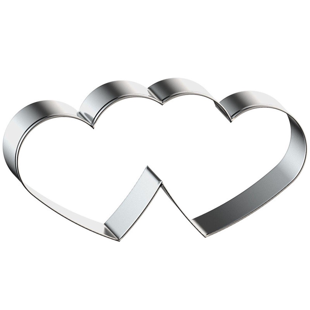 Solighter Heart Cookie Cutter Stainless Steel Dapur Baking Valentine Pemotong Biskuit