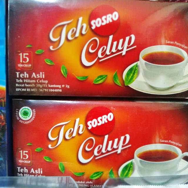 

Teh Sosro - Teh Hitam Celup | 1 Pak 30gr isi 15 Kantong Teh