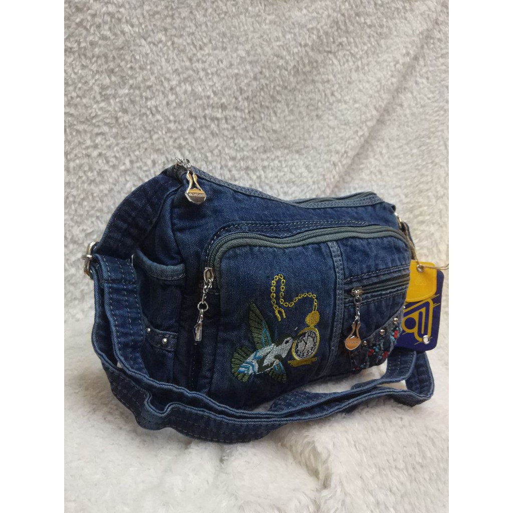 TAS SELEMPANG GAUL ORIGINAL JEANS MADELEINE 653. DARENA BAGS BANDUNG