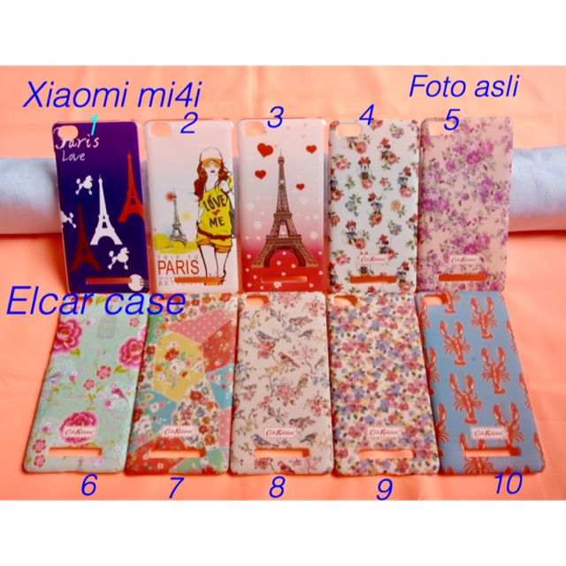 Hardcase hard case bumper keras motif bunga paris xiaomi mi4i mi 4i mi4i
