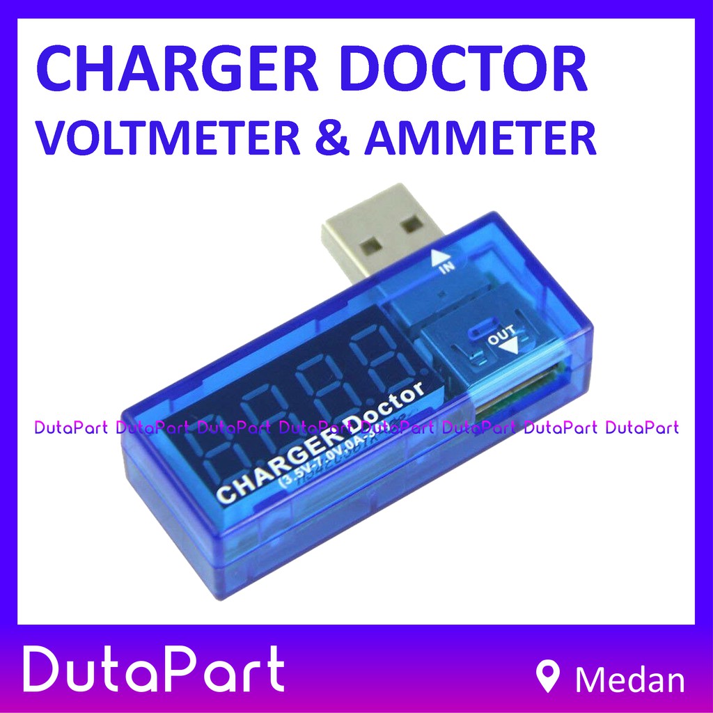 USB Charger Charging Doctor Voltmeter Amperemeter Ammeter Volt Current