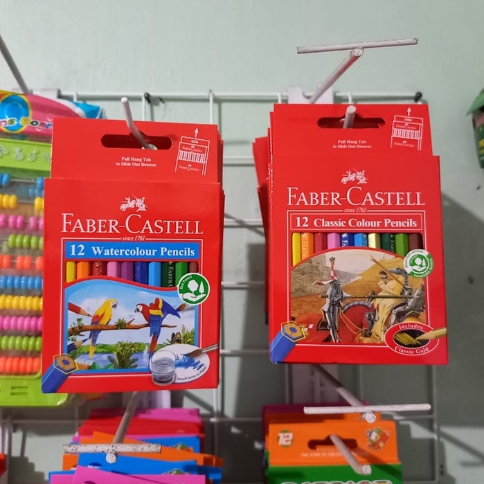 Pensil Warna Faber Castell Water Colour 12 Short Pendek Termurah