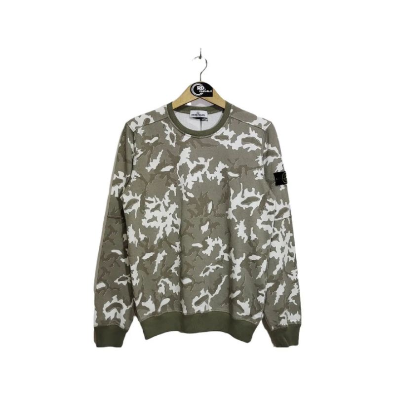 STONE ISLAND JUNIOR CREWNECK CAMO