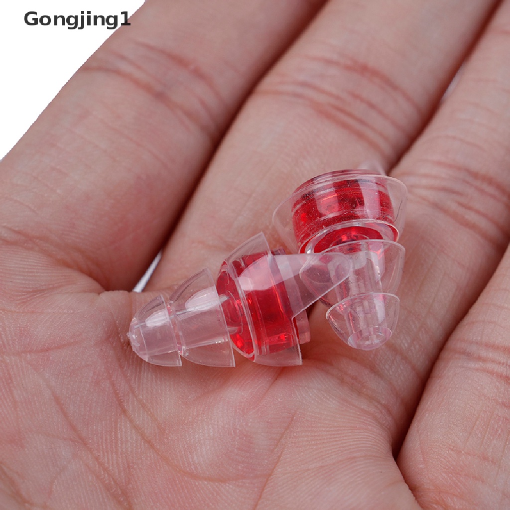 Gongjing1 Earplug noise Canceling Bahan Silikon Lembut Untuk Tidur / Konser