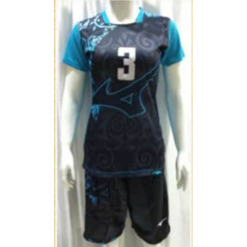 Setelan kaos volly Mizuno cewek eceran
