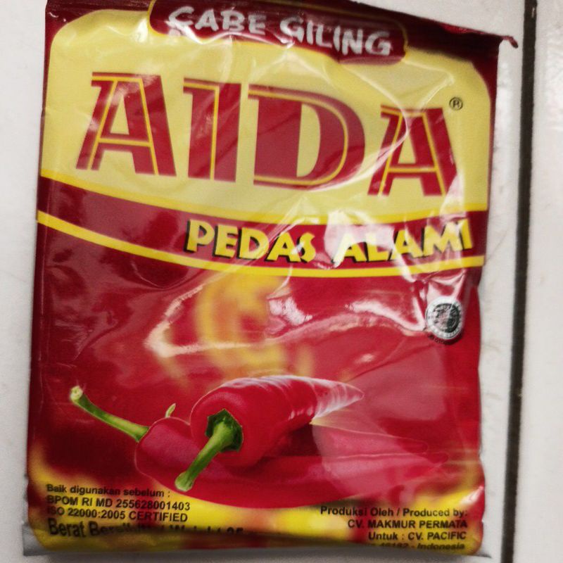 

aida bubuk cabe 25gram rencengan