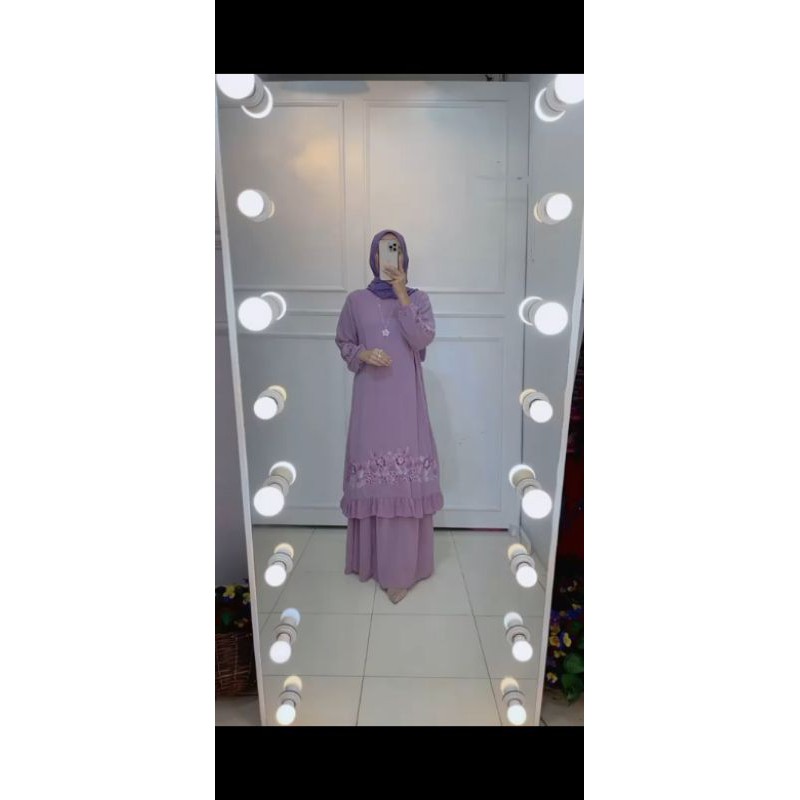 gamis melayu rimpel bordir